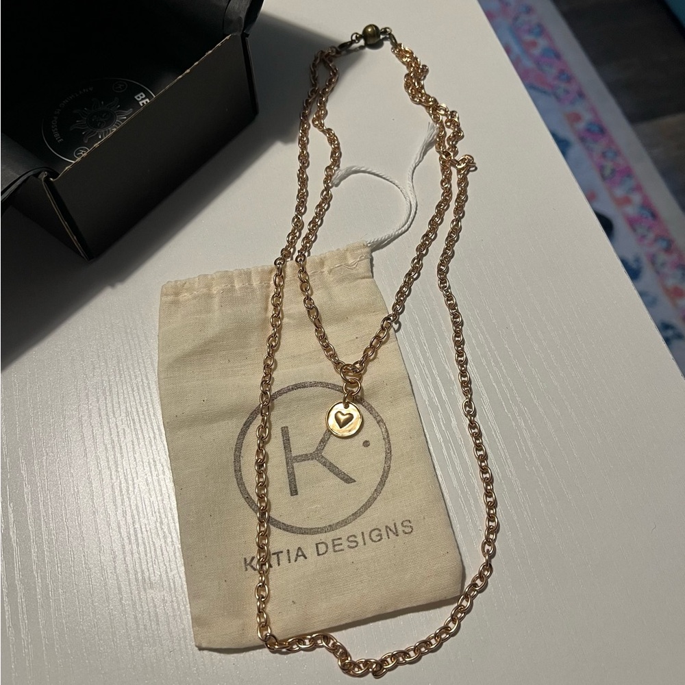 Katia Designs gold toned layering necklace